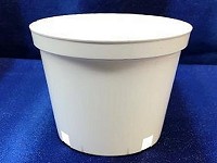 5" Round White Pot